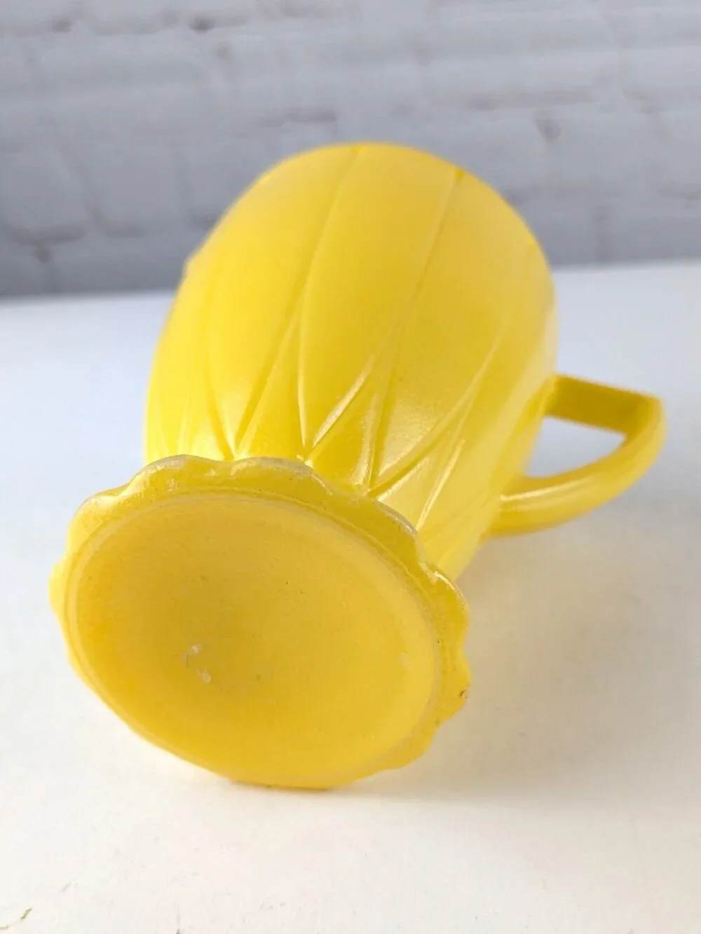 Vintage 40s/50s Hazel Atlas Creamer Yellow Milk Glass